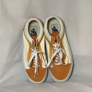 Vans Two-Tone Orange and Cream Shoes